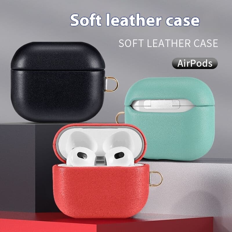New Light Luxury Cowhide Earphone Sleeves
