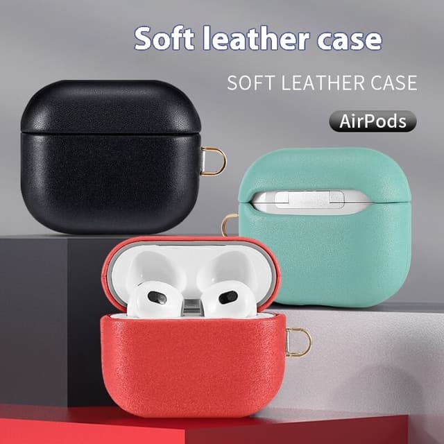 New Light Luxury Cowhide Earphone Sleeves