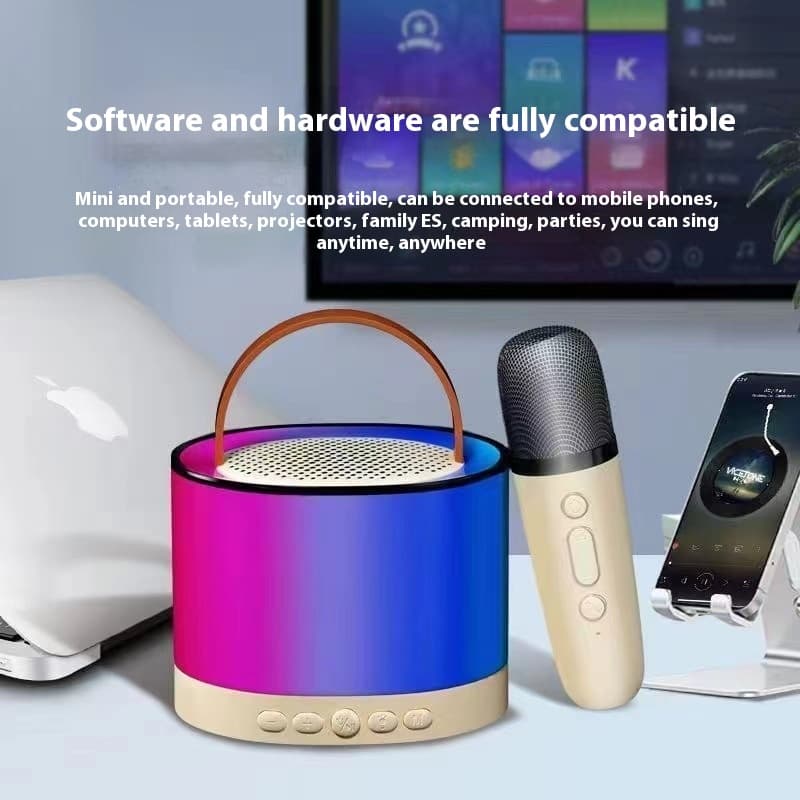 K52 Wireless Microphone Audio Integrated Microphone Karaoke Speaker