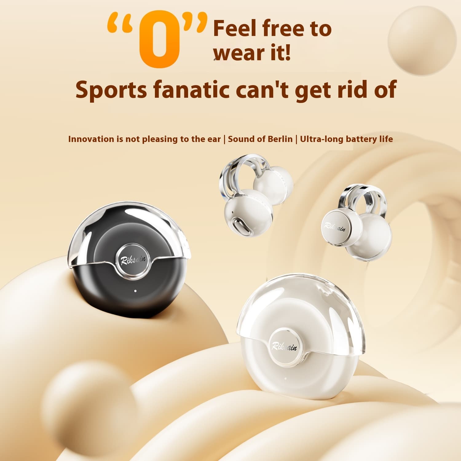 S36 Sports Bluetooth Headset Clip Ear Wireless Sports Non In-ear